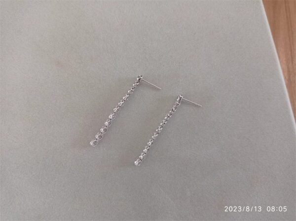 08 百搭钻石88分长款耳钉 - 图片 5