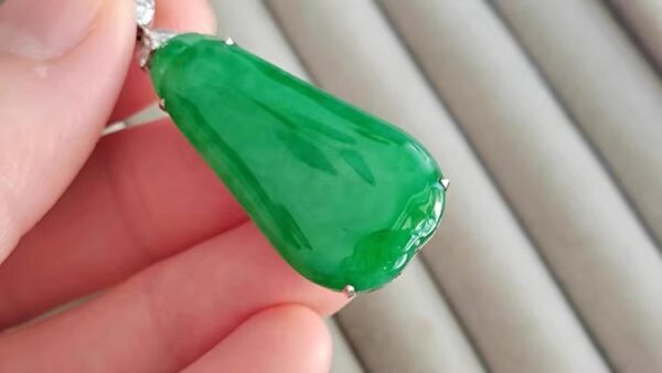11 标准正阳绿冰糯翡翠福瓜 颜色超好 - 图片 4