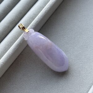 义卖品 紫翡大福瓜吊坠 18K金镶