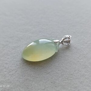 义卖品 老  冰种18K金扣翡翠福瓜 吊坠