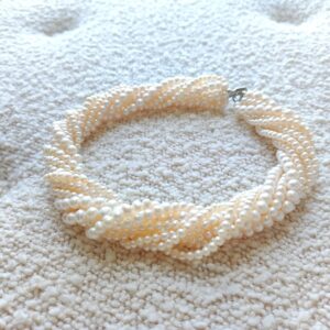 义卖品 老 清爽夏日珍珠项链 多层缠绕款