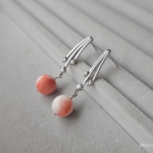 义卖品 耳 金镶钻天然深海momo宝石耳坠 18K 重4.42克